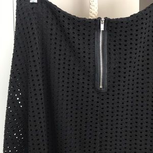 Alfani black modern lace skirt